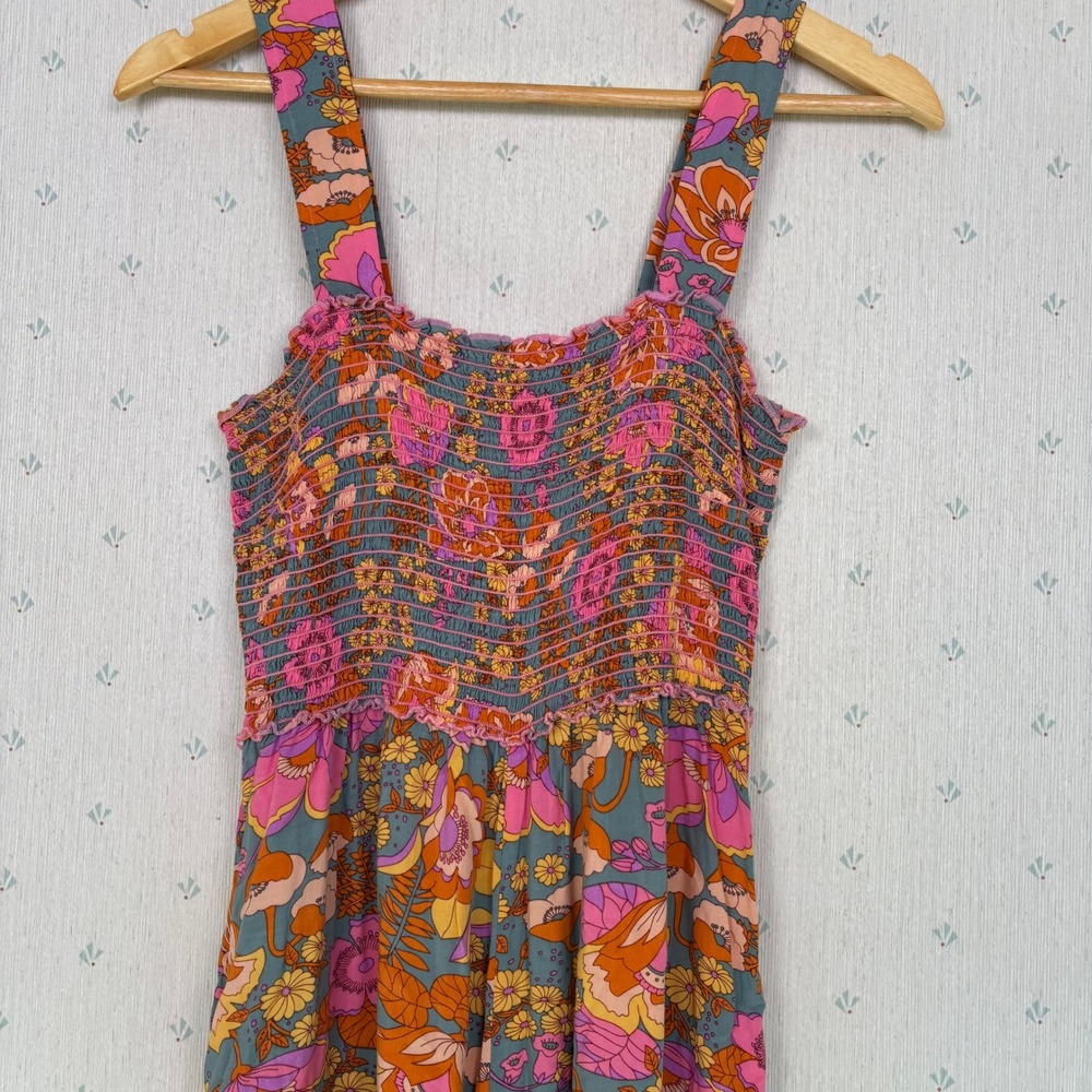 Natural Life Sedona Jumpsuit Medium Wide Leg Floral Boho Festival Resort Beach - Picture 4 of 12